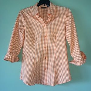 New York and Company Orange Button Down